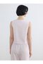 Pink Crew Neck Women's Classic Vest - 4