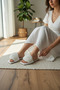 Women's White Pompom Slippers Stylish Daily Non-Slip Comfortable Sole - 4