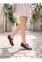 Genuine Leather Claret Red Patent Leather Mary Jane Women's Shoes with Buckle, Comfortable Ballet Flats, Daily Stylish, Lightweight and Comfortable - 7