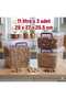 Set of 3 11 Liter (11X3) Vertical Deep Food Storage Containers with Plastic Locking Lids Home Organizer