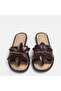 Large Size Women's Genuine Leather Slippers 41-42-43-44-Brown - 3