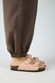 ®   Premium Petra Genuine Leather Snake Textured Double Belt Buckle Women's Daily Slippers - 2