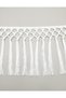 Cotton Satin Fringed Duvet Cover Set - White with Bohemian Lace Detail Pillowcases - 2