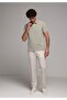 Regular Fit Polo Neck Plain Men's Green Short Sleeve T-Shirt - 3