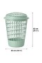 Tall Plastic Laundry Basket with Lid | Laundry Hamper for Dirty Clothes, Towel Storage - 2