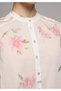 Fashion Fit Round Neck Metered Printed Women's Pink Long Sleeve Shirt - 4