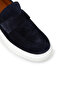 Men's Genuine Suede Navy Blue Loafer Shoes - 3