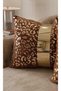 Papyon Model Gold Printed Rabbit Feather Velvet Cushion Cover 35X50 cm Luxury Decorative Set of 2 - 3