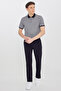 Men's Black Cotton Slim Fit Slim Fit Side Pocket Dobby Stretch Trousers - 3