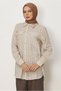 Striped Shirt Collar Tunic 46359