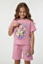 Light Pink Girls Printed T-Shirt and Shorts 2-Piece Set 23908 - 3