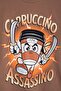 Brown Character Printed Crew Neck T-Shirt and Shorts Set for Boys 23843 - 4