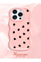 iPhone 14 Pro Compatible Shockproof Simple Pink Silicone Phone Case Heart Pattern - 2