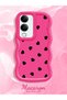 Vivo Y04 Compatible Shockproof Simple Red Silicone Phone Case Heart Pattern - 2