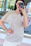 Stone Detail Striped Viscose Blouse 6Y087 - 3