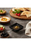 Premium Black Melamine Square Sauce Serving Bowl 7×7 cm - 2