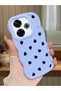 For Redmi 13 4g Compatible Shockproof Simple Blue Silicone Phone Case Heart Pattern