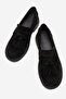 Amelia Women's Genuine Leather Loafer Black Suede - 4