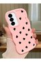 Samsung Galaxy A36 5g Compatible Shockproof Simple Pink Silicone Phone Case Heart Pattern