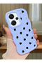 Redmi Note 13 Pro Plus 5g Compatible Shockproof Simple Blue Silicone Phone Case Heart Pattern