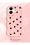 iPhone 17 Compatible Shockproof Simple Pink Silicone Phone Case Heart Pattern - 2