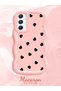 Samsung Galaxy A34 5g Compatible Shockproof Simple Pink Silicone Phone Case Heart Pattern - 2