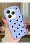 Infinix Hot 40 Compatible Shockproof Simple Blue Silicone Phone Case Heart Pattern