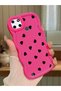 For Realme C25Y Compatible Shockproof Simple Red Silicone Phone Case Heart Pattern