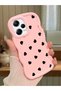 Redmi Note 12 Pro 5g Compatible Shockproof Simple Pink Silicone Phone Case Heart Pattern