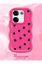 For Tecno Camon 20 Compatible Shockproof Simple Red Silicone Phone Case Heart Pattern - 2