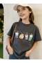 -Women's Oversize Basic Bubble Tea Friends Print T-Shirt – 100% Cotton