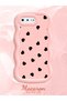iPhone 8 Plus Compatible Shockproof Simple Pink Silicone Phone Case Heart Pattern - 2
