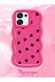 Oppo A6 Pro Compatible Shockproof Simple Red Silicone Phone Case Heart Pattern - 2