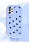Samsung Galaxy A33 5g Compatible Shockproof Simple Blue Silicone Phone Case Heart Pattern - 2