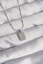 316L Steel Silver Color Square Charm Model Necklace