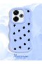 Simple Blue Silicone Phone Case for Poco M6 4g Compatible Shockproof Heart Pattern - 2