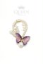 Luxury Dangling Pearl Metal Comb with Crystal Stones Butterfly Fancy Bun Hairpin Hair Accessory Pink - 2