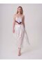 Slit and Lace White Linen Skirt - 6