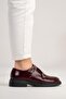 Evelyn Women's Genuine Leather Loafer Claret Red - 7