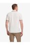 Ecru Slim Fit 100% Cotton Zippered Polo Collar T-Shirt 50327873-Vr019 - 5