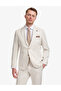 Beige Slim Fit Linen Blend Suit 50324263-Vr011 - 5