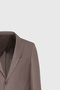 Men's Mink Wool Regular Fit Regular Cut Swallow Collar Jacket with Flap Pockets - 2