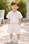 Children's Striped Shirt-Shorts Set
