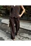 Double Fabric Ribbon Gold Button Detailed Vest Suit - 2