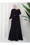 Cupra Fabric Dress with Buckle Detail, Double Tunic Dress, 2 Pieces