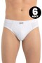 Men's 6-Piece 100% Cotton Underwear, Slim Fit, Thin Edge, Daily Classic Model (2201-6)