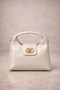 Women's Hand and Shoulder Bag Small Size Stylish Bag with Gold Accessories