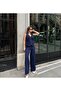Double Fabric Ribbon Gold Button Detailed Vest Suit - 3