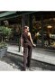 Double Fabric Ribbon Gold Button Detailed Vest Suit - 3
