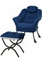 Lazy Chair with Ottoman, Modern Upholstered Accent Chair, Ergonomic Lounge Chair with Armrest